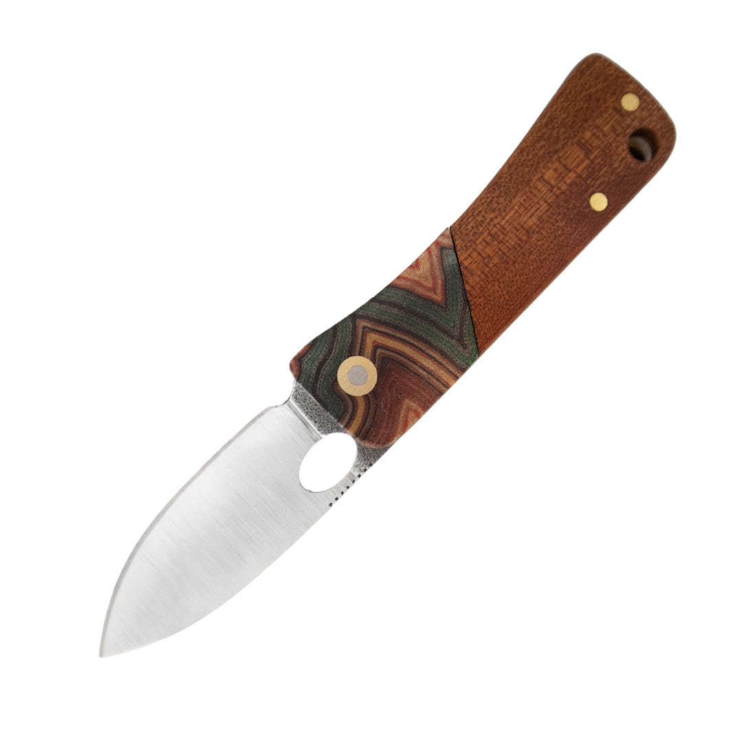 Kam Knife - J10 - D2 Steel - Maun Wood Handle - Pocket Knife
