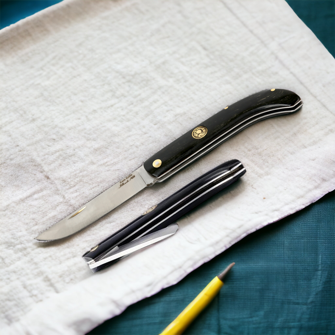 Kam Knife - Ilbadi Pocket Knife OUTOKUMPU Stainless Steel 4116 with 3.93" Blade EDC Knife; Paduk Handle Camping Knife; Small Hunting Knife Perfect for Outdoors and Hiking - Kam Knife US