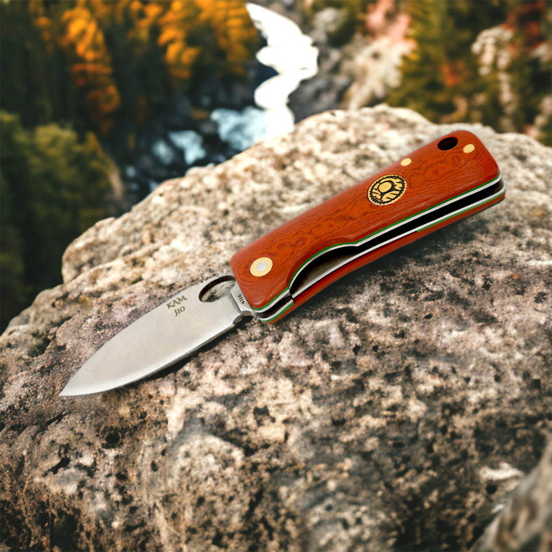 Kam Knife – Inside Lock Pocket Knife OTOKUMPU Survival EDC 4116 Knife with 2.75" Micarta Handle Camping Knife; Small Hunting Knife Perfect for Outdoors, Camping and Hiking - Kam Knife US