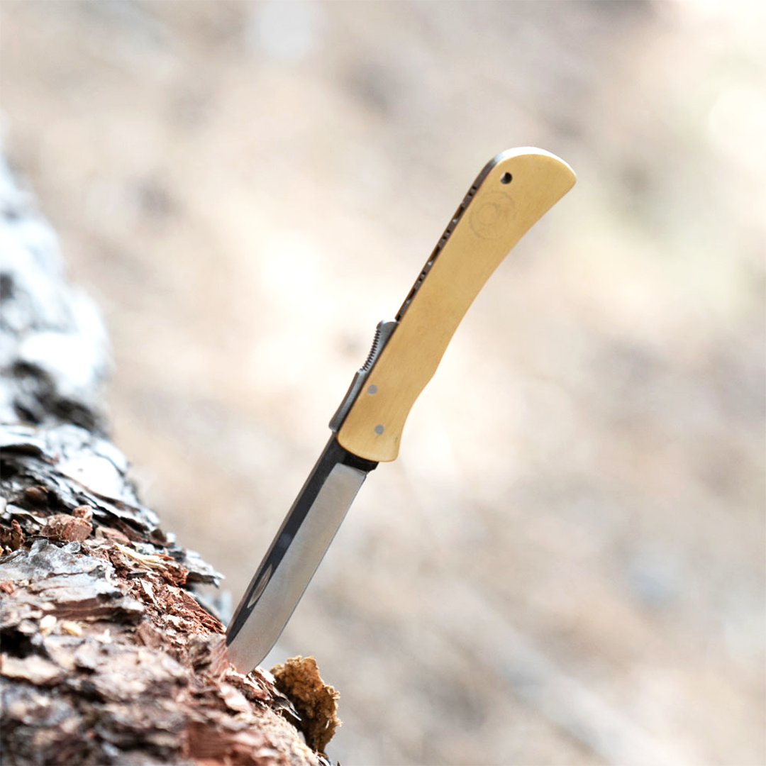 Kam Knife – Back Lock Pocket Knife Survival EDC Knife with 3.54" Brass Handle Camping Knife; Small Hunting Knife Perfect for Outdoors, Camping and Hiking - Kam Knife US