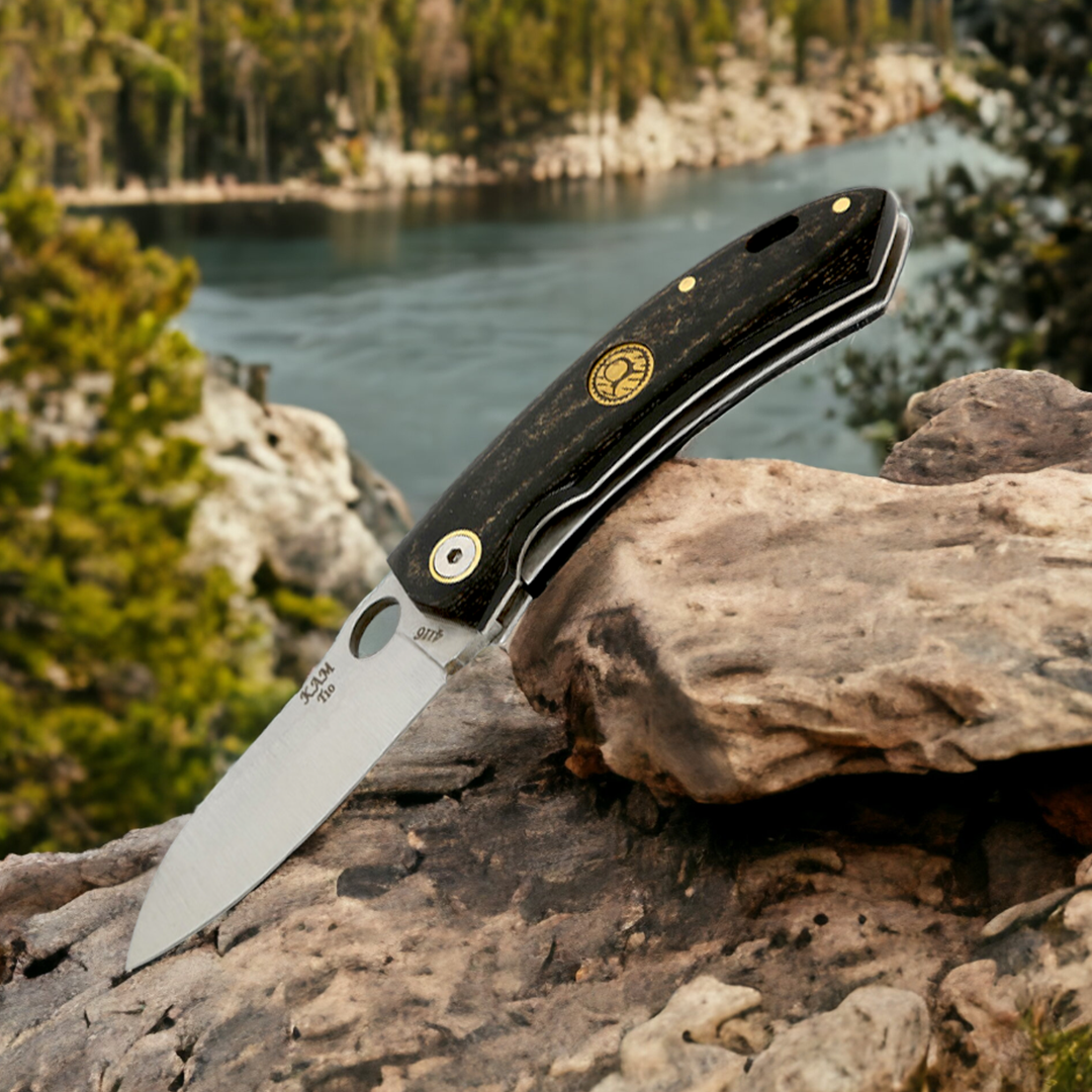 Kam Knife - Folding Knife BÖHLER Stainless Steel 4116 Blade with 3.14" Blade EDC Knife; White Handle Camping Knife; Small Hunting Knife Perfect for Outdoors and Hiking - Kam Knife US