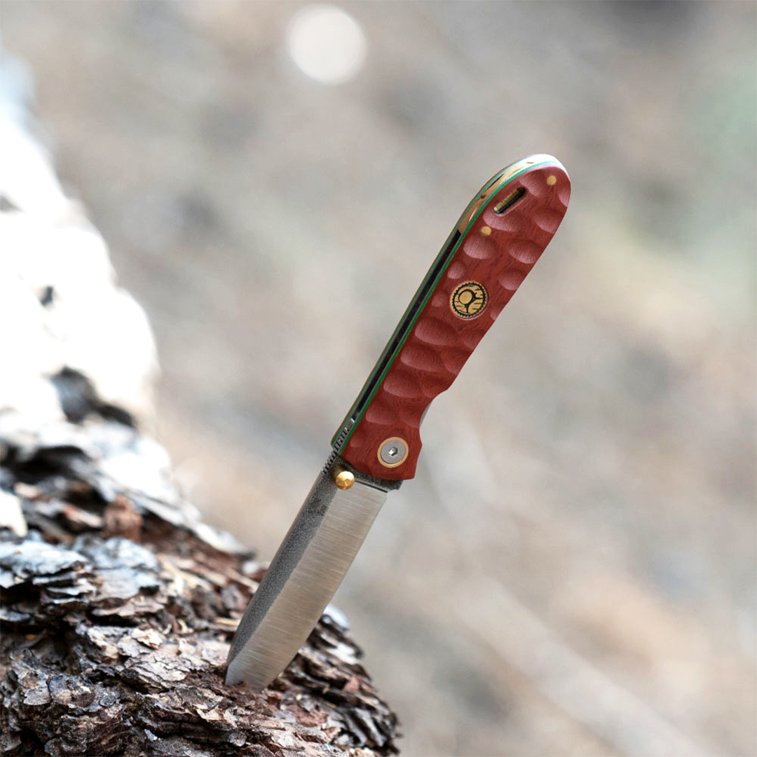 Kam Knife - Folding Knife BÖHLER Stainless Steel N690 with 3.14" Blade EDC Knife; Red Inlay Handle Camping Knife; Small Hunting Knife Perfect for Outdoors and Hiking - Kam Knife US