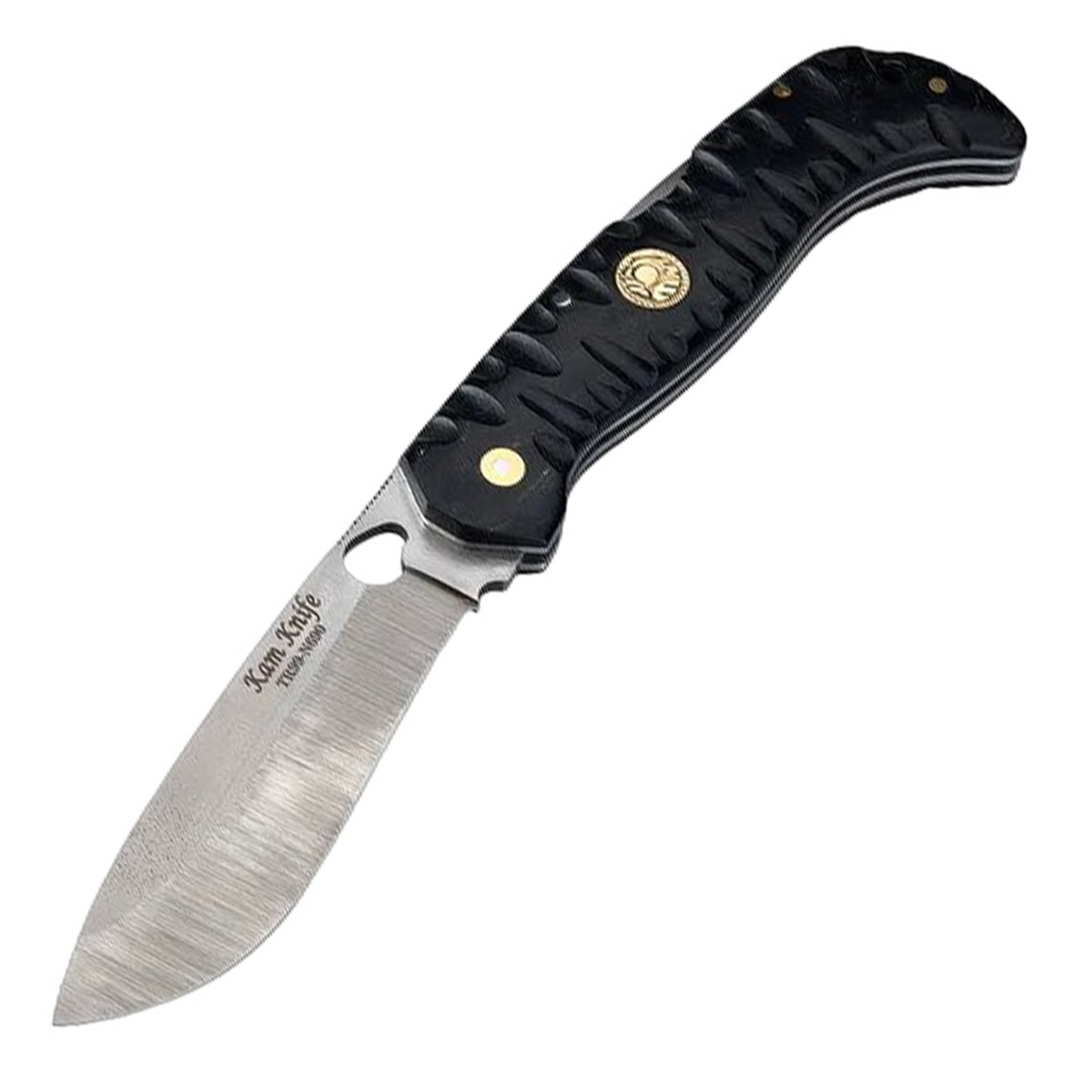Kam Knife — Folding Knife BOHLER Stainless Steel N690 Camping Knife with 4.13" Blade; Micarta Handle Hunting Knife; Survival EDC Knife; Perfect for Outdoors and Hiking - Kam Knife US